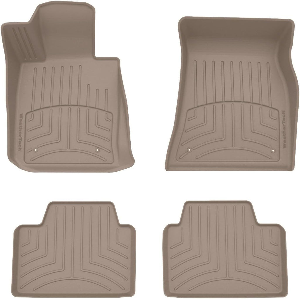 WeatherTech FloorLiner HP Custom Fit Floor Mats for BMW 330e, M340i, M3 Competition - 1st & 2nd Row (451530-1-2IM), Tan