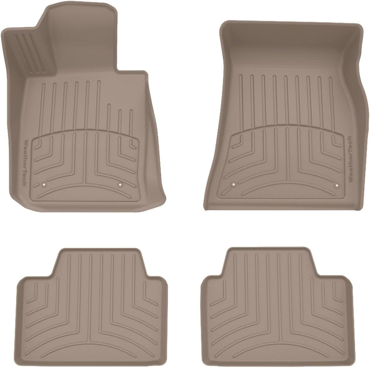 WeatherTech FloorLiner HP Custom Fit Floor Mats for BMW 330e, M340i, M3 Competition - 1st & 2nd Row (451530-1-2IM), Tan