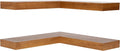 Kate and Laurel Havlock Modern Wood Two-Piece Floating Corner Shelf Set, 26 x 8 x 3, Rustic Brown, Wooden Corner Shelving with Unique Geometric Shape for Living Room Decor or Entryway Storage