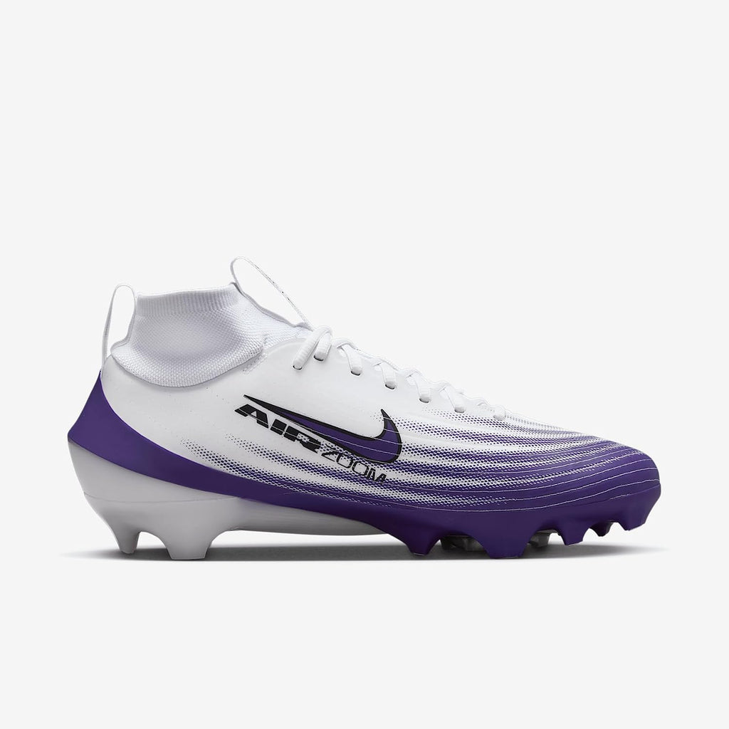 Nike Vapor Pro 1 Football Cleats (HM8850-104, White/Midnight Navy/Metallic Silver/Black)