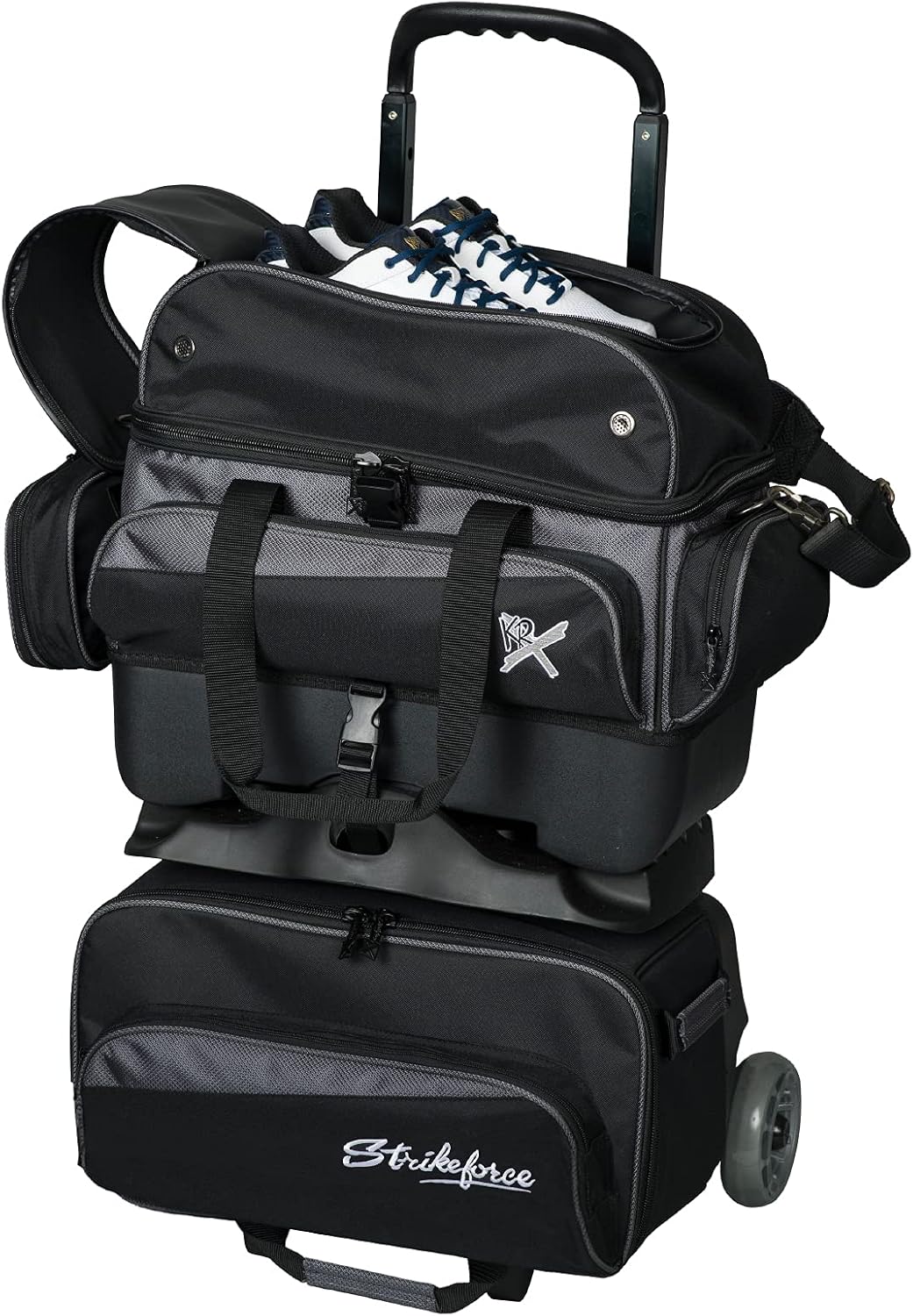 Strikeforce Konvoy 4-Ball Roller Bowling Bag Black/Carbon
