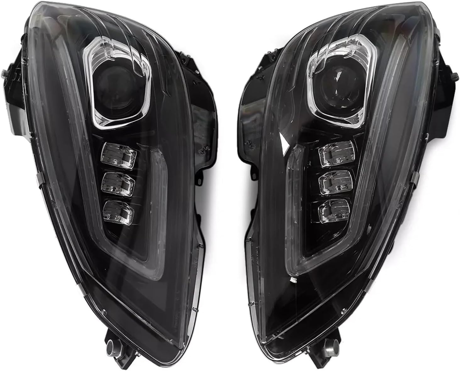 Car Lights Compatible With Mercedes Benz C Class S204 W204 2007-2011 Headlight Assembly Pair Front Headlights GT Style Headlamp Smoked