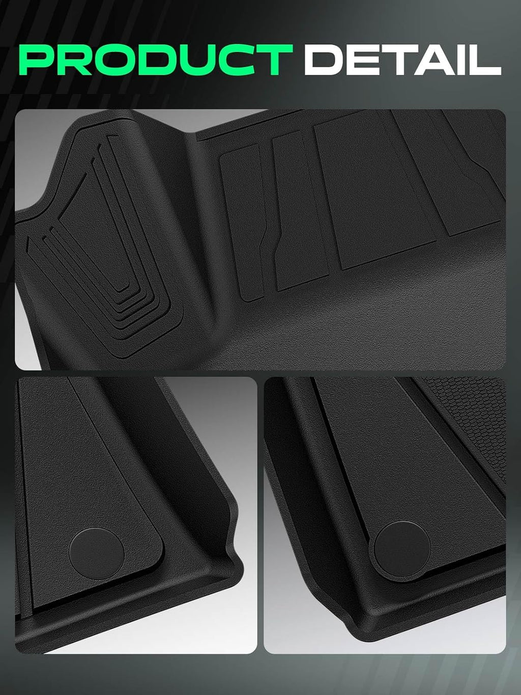 YHTAUTO Automotive Floor Mats Compatible with Nissan Altima 2019-2026, TPE Floor Liners All-Weather Protection Custom Fit, 1st & 2nd Row, Set of 3