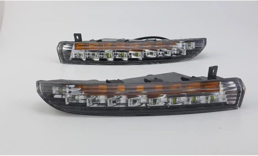 Fog Lights 2x DRL Daytime Running Fog Lights White Yellow Driving Indicator Lamps For VW For PASSAT For CC 2010-2012 Car Accessories Lights