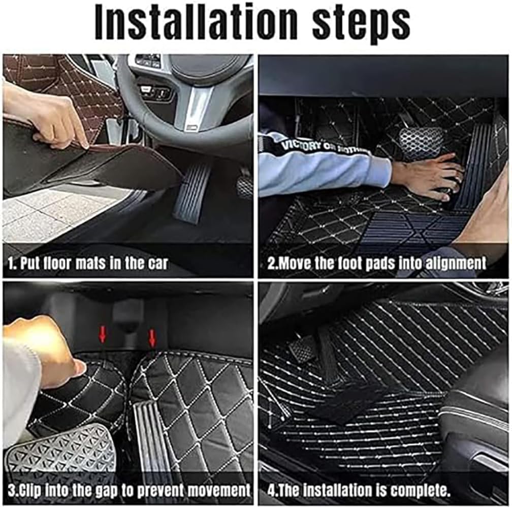 Car Floor Mats, for Mercedes Benz GLC 300 GLC 350e GLC 43 AMG 2023-2024 All Weather Full Coverage Anti Slip Universal Waterproof Protection, Auto Accessories,A-Beige