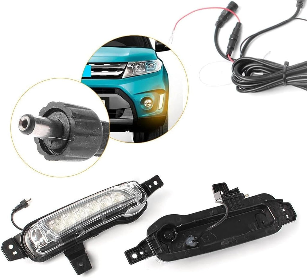 Fog Lights DRL Fog Light Daytime Driving Lamp Day Running Light For Suzuki For Vitara 2015 2016 2017 Pair Car Indicators Waterproof