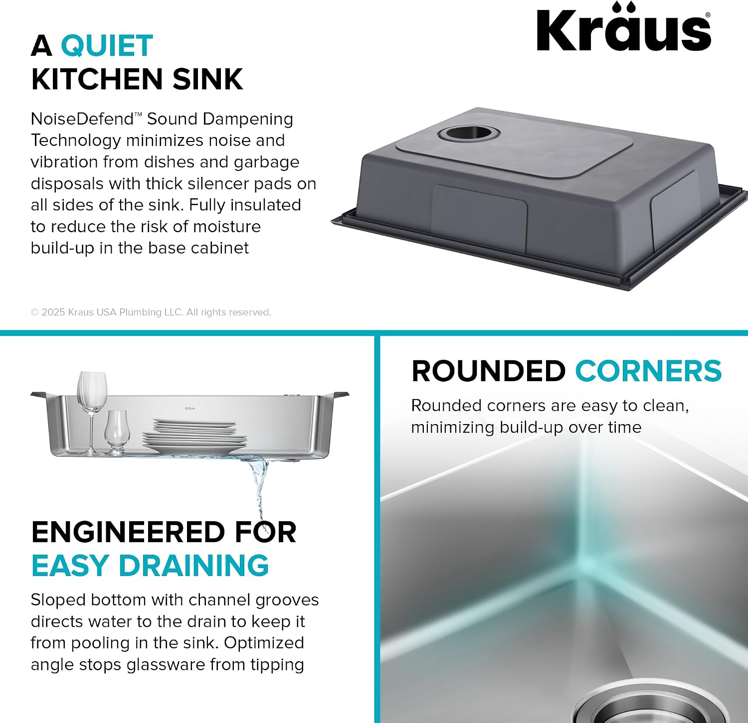 KRAUS Fairlane 25-inch ADA Compliant Drop In/Top Mount Single Bowl 18-Gauge Stainless Steel Kitchen Sink, KHT641-25-5.5