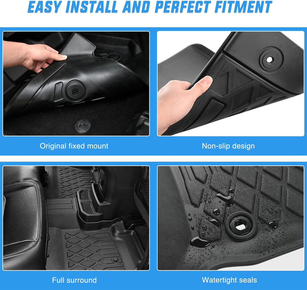 Nilight TPE Floor Mats for Honda Accord Sedans 2013 2014 2015 2016 2017, All Weather Custom Fit Heavy Duty Floor Liners