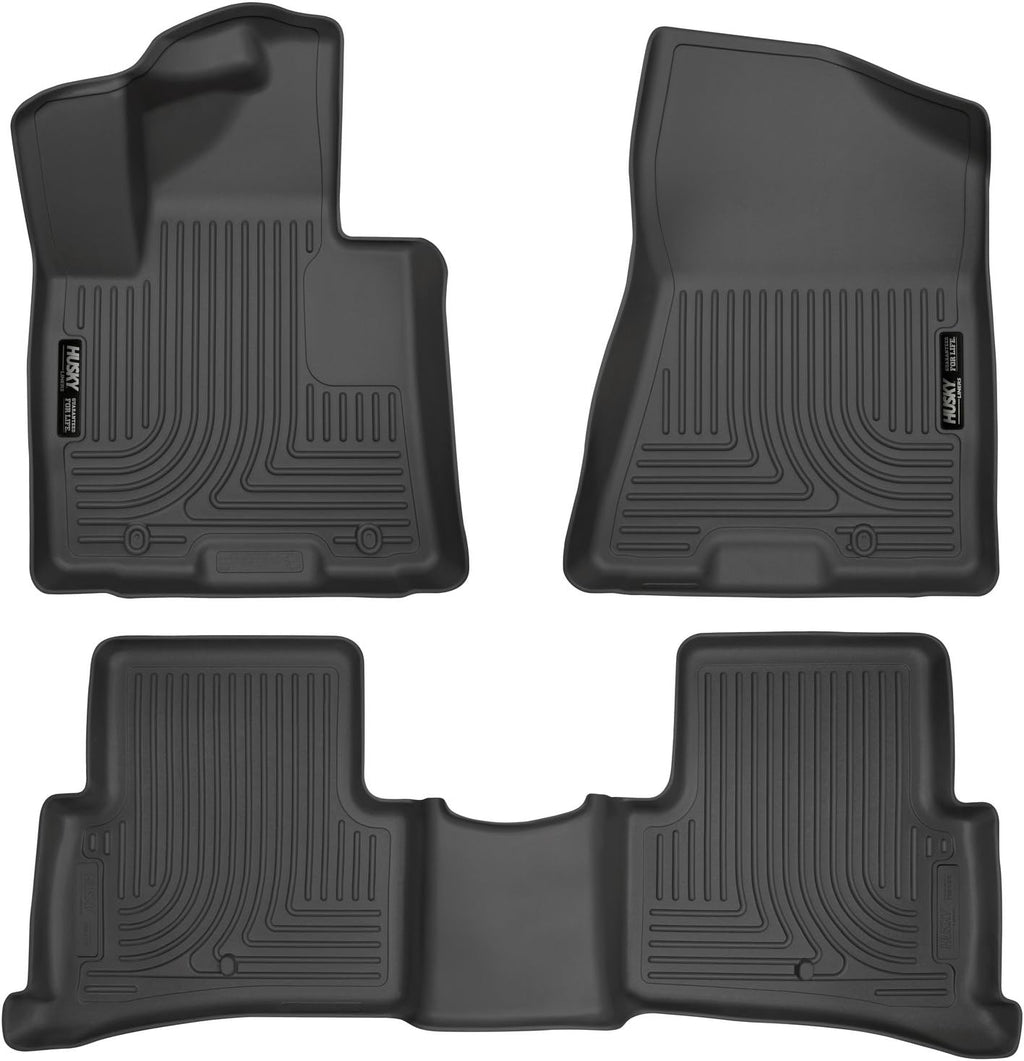 Husky Liners Weatherbeater Floor Mats | Fits 2019-2021 Hyundai Tucson; 2017-2022 Kia Sportage | Front & 2nd Row, 3-pc Black - 99891