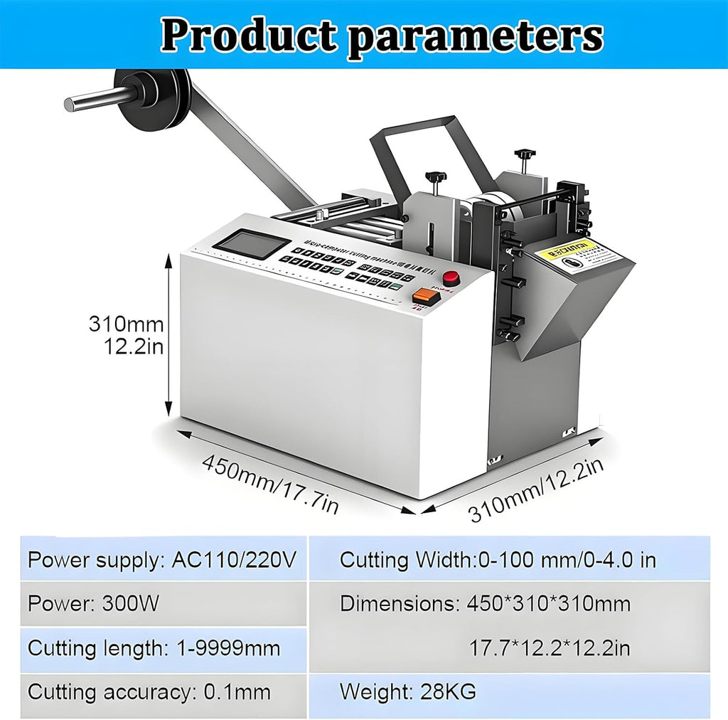 Digital Display Heat-Shrink Tube Cutting Machine, Electric Tube Cold Cutting Machine, Tube Cable Pipe Cutter Cutting Machine,for Sleeve, Rubber/Plastic Tube