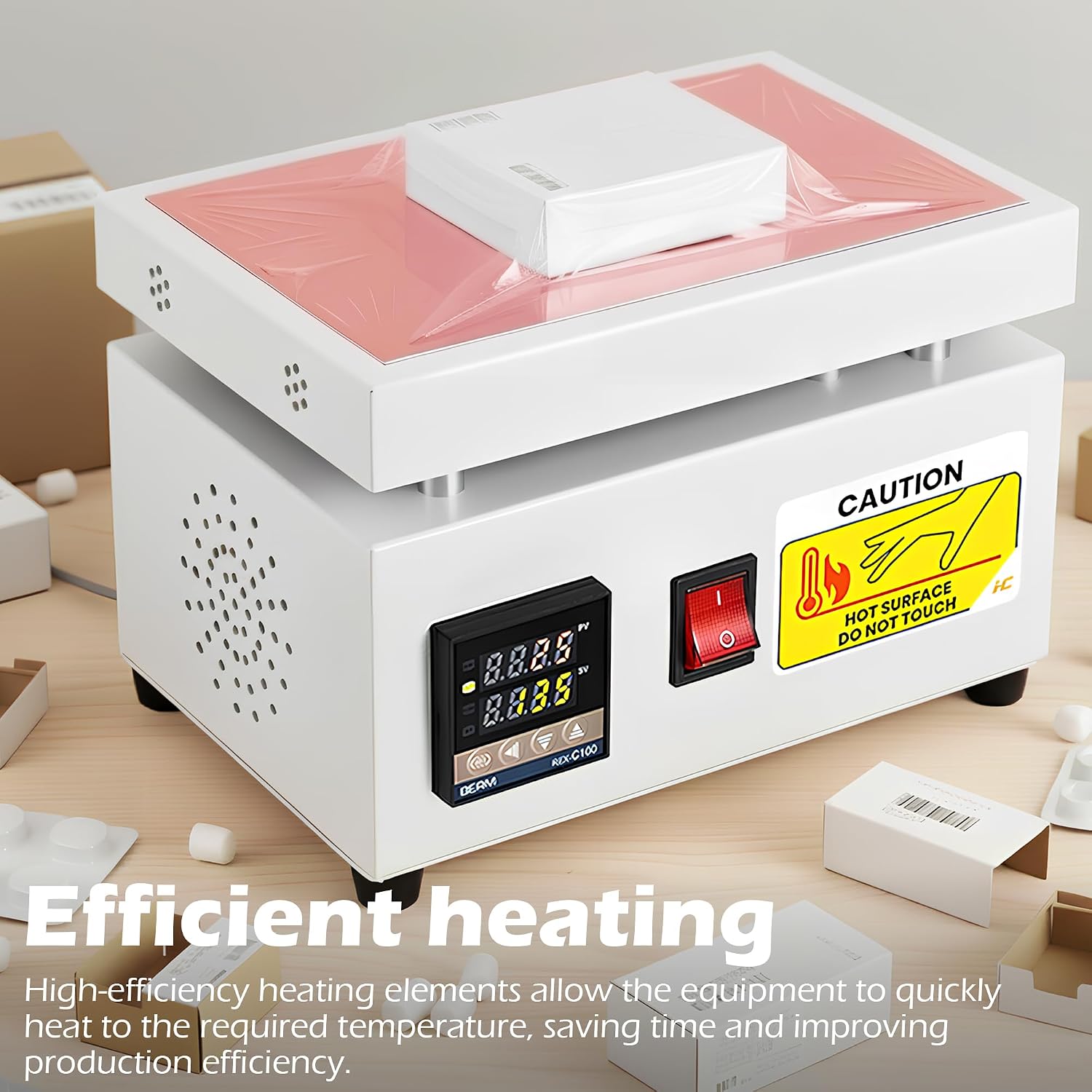 Cellophane Shrink Wrap Machine, Manual Cellophane Heat Sealer Sealing Machine for BOPP Film Heat Shrink Wrap Cigarette Cosmetics Perfume Gift Packaging, Anti-Scald (LS12x20)