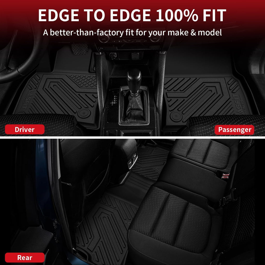 LASFIT Floor Mats & Backrest Mats & Trunk Mat for Mazda CX50 2023-2026 (Not for Hybrid) All Weather TPE Custom Fit Floor Liners Car Mats Accessories, 1st & 2nd Row & Seatback & Cargo Mats, Black