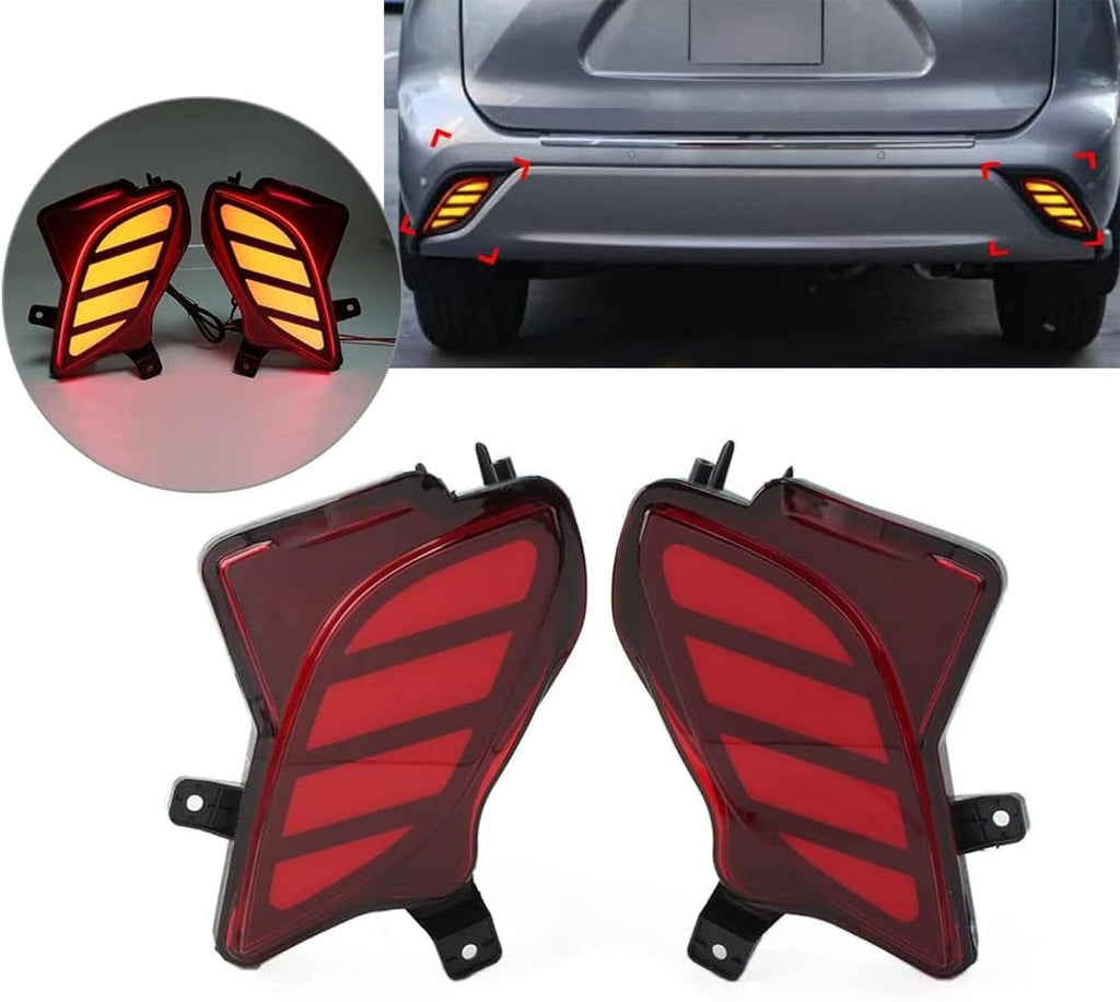 Fog Lights Car Rear Bumper Fog Lamp Brake Light Turn Signals Indicator Left & Right 2Pcs For Highlander 2020 2021 2022