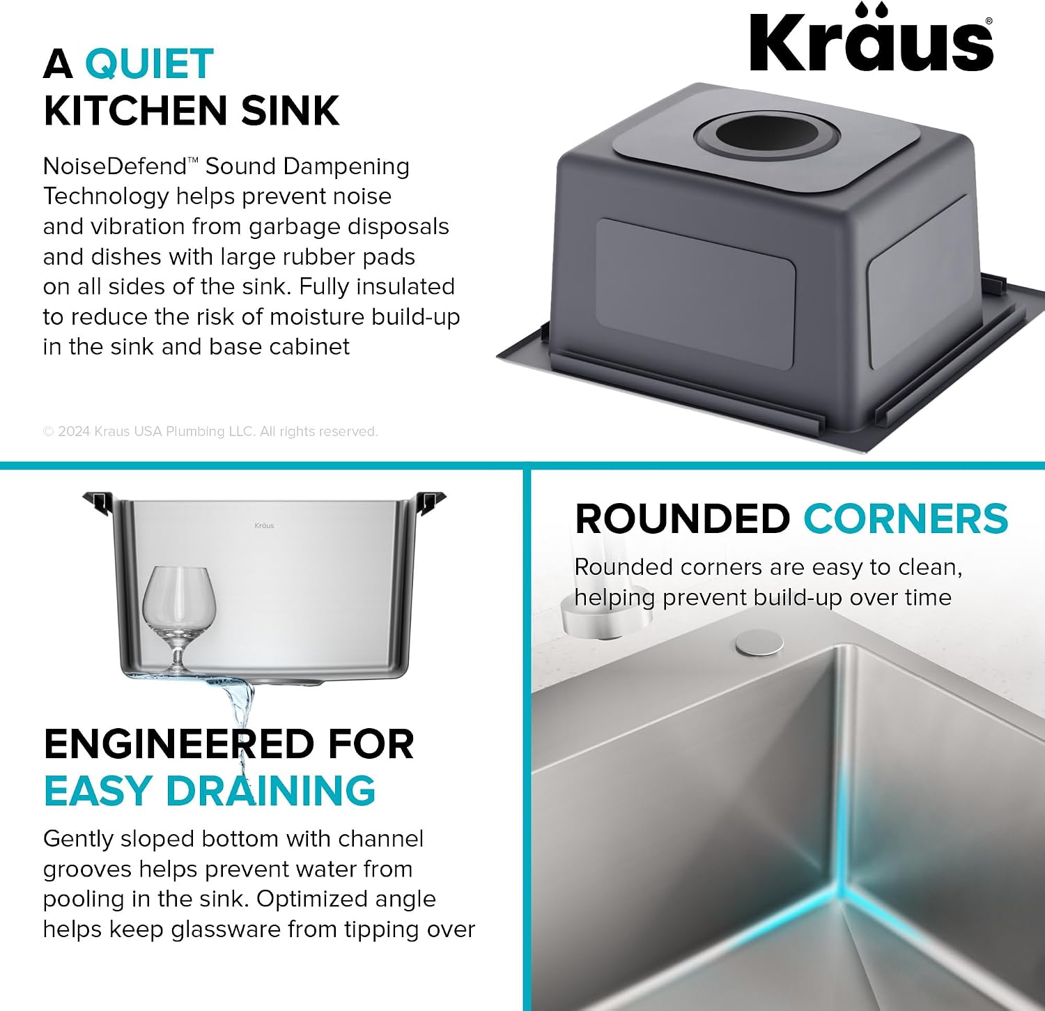 KRAUS Fairlane 15-inch Drop In/Top Mount Single Bowl 18-Gauge Stainless Steel Kitchen Bar Sink, KHT631-15