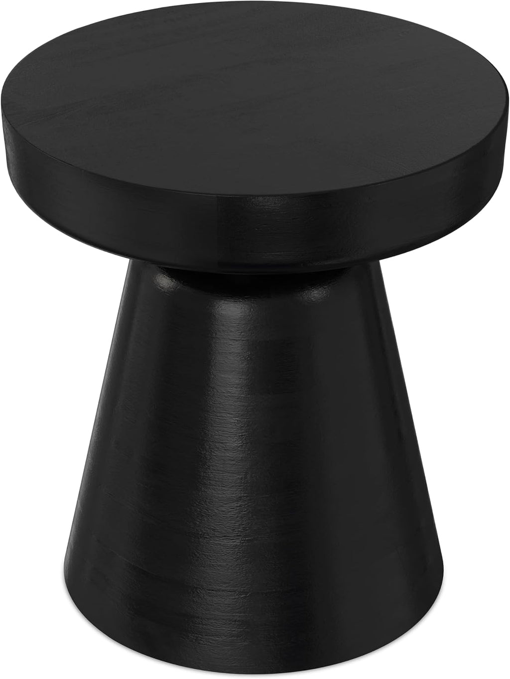 SIMPLIHOME Robbie Accent Table - 16 inch Wide Solid Mango Wood End Table in Black, Boho Contemporary Rustic Side Table for Living Room or Bedroom with Multipurpose Function, Assembled