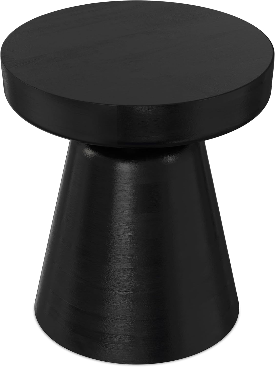 SIMPLIHOME Robbie Accent Table - 16 inch Wide Solid Mango Wood End Table in Black, Boho Contemporary Rustic Side Table for Living Room or Bedroom with Multipurpose Function, Assembled