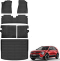 Auxko All Weather Floor Mats Cargo Mat with Backrest Mat Fit for Kia NIRO EV 2026 2025-2023 TPE Liners NIRO EV Accessories Odorless Anti-Slip Floor Mats Cargo Mat Back Seat Protector Black