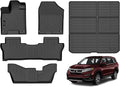 Jenofa-Car Floor Mats & Cargo Liner for Honda Pilot 2016-2022 8 Passenger Model All Weather Car Mat Waterproof Durable Floor Liners Custom for Honda Pilot Accessories Black