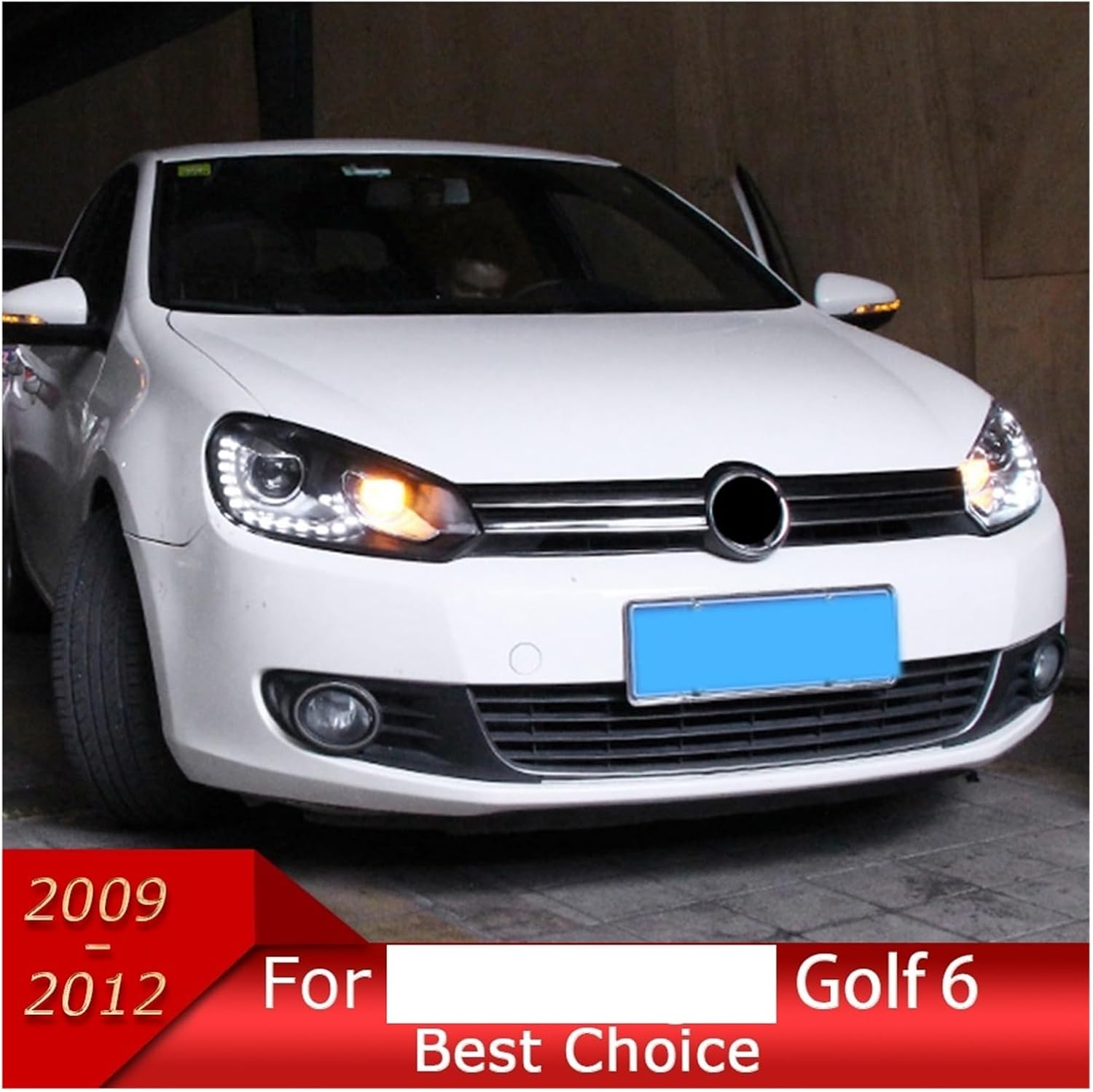 Car Lights Compatible With Golf 6 2009-2012 Golf6 MK6 LED Auto Headlights Assembly Upgrade GTI R20 Style Design Bifocal Lens Accessories
