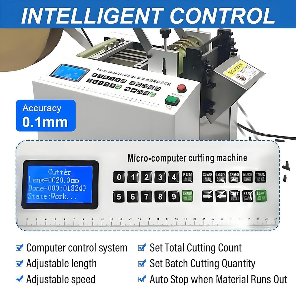 250W Electric Conduit Cutter, Automatic Heat Shrink tubing, Cutting Width 1-100mm, Length 0.1mm-99999.9mm