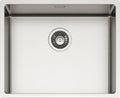 SCHOCK | New Technick N100 L Stainless Steel Kitchen Sink, 540 x 440 cm, 500 x 400 cm, 1 Bowl Brushed Stainless Steel, Combinable with Mixers, Hobs, Ovens, Triple Installation