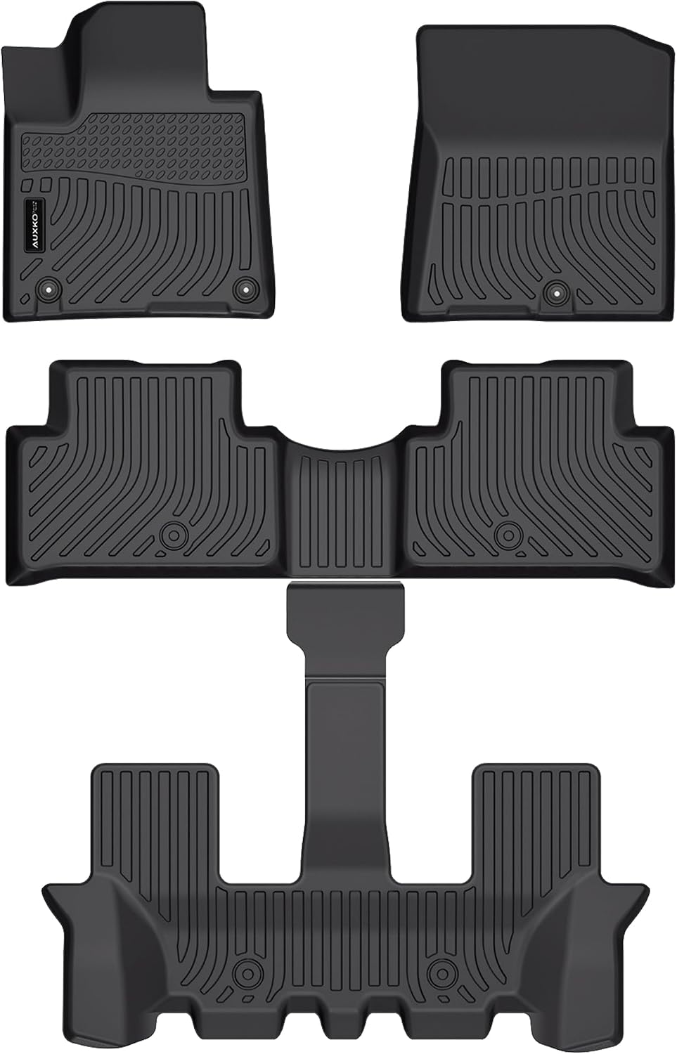 Auxko All Weather Floor Mats Fit for Kia Sorento Gasoline(6/7 Seat) 2021-2025 2026 TPE Liner Sorento 2021-2025 2026 Accessories Set All Season Odorless Anti-Slip Floor Mats
