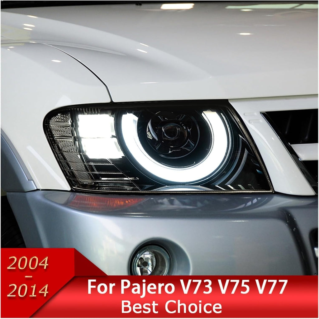 Car Lights Compatible With Pajero V73 V75 V77 Montero Shogun 2004-2014 LED Auto Headlight Assembly Upgrade Defender Design Accessories