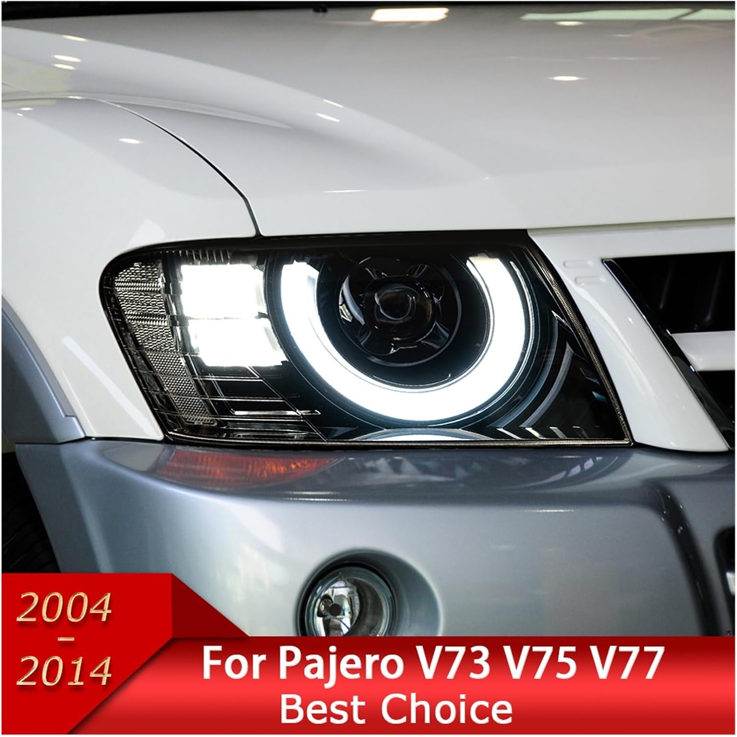 Car Lights Compatible With Pajero V73 V75 V77 Montero Shogun 2004-2014 LED Auto Headlight Assembly Upgrade Defender Design Accessories