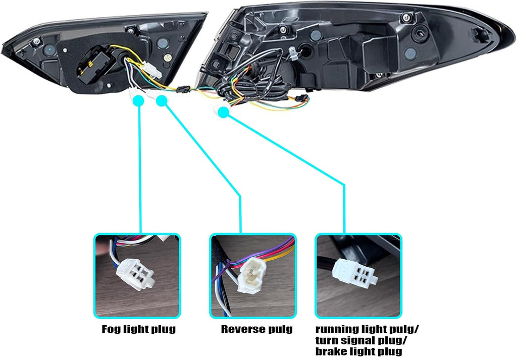 TDK GROUP Taillights Assembly Compatible with 8th Gen TOYOTA Camry 2018-2022, Smoked Lens Toyota Camry LE SE TRD XSE XLE Rear Lamps with Animation DRL Sequential Indicator, White Lamp Panel
