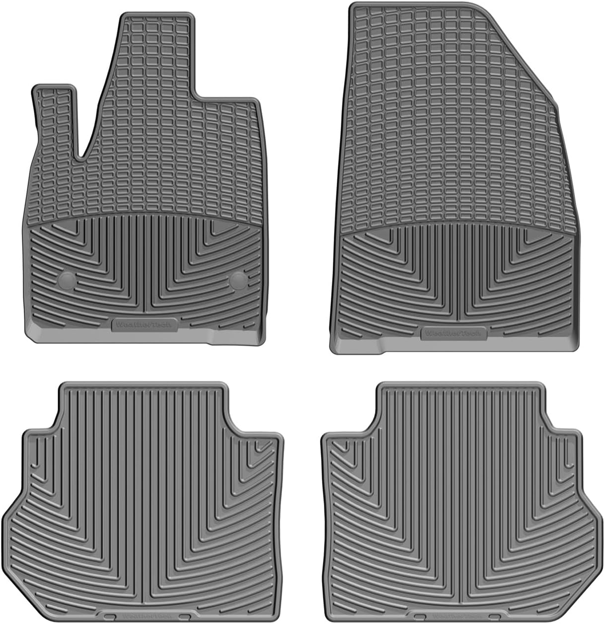 WeatherTech All-Weather Floor Mats for Cadillac XT6, Blazer, Acadia - 1st & 2nd Row (W418GR-W535GR), Grey