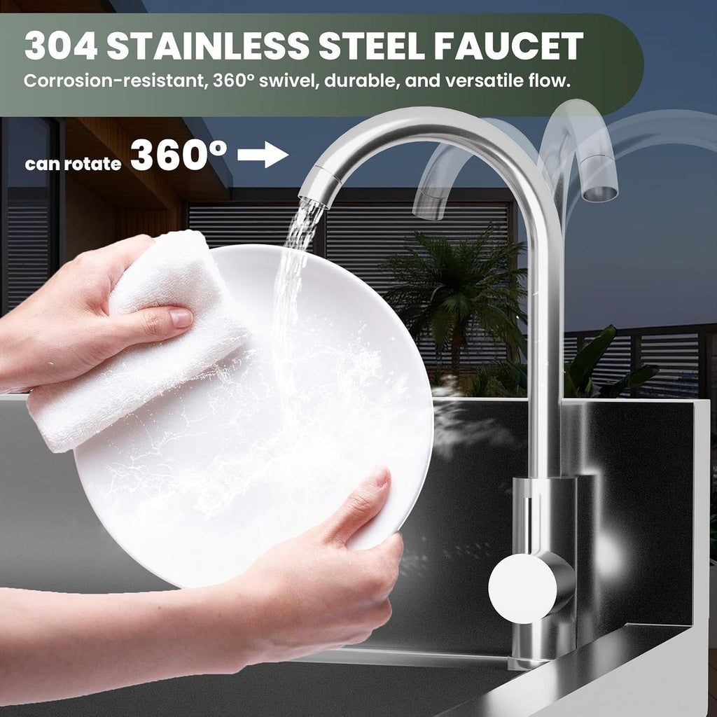 304 Stainless Steel Commercial Triple Bowl Sinks with 20' L x 13' W x 8' D Bowl, 47.3 inch Free Standing Sink Station, Restaurant Sink for Home Bar Restaurant Loading 286 Lbs