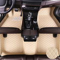 Car Floor Mats for Lexus ES 350 2006-2012, Leather Luxury Floor Liner All Weather Protection Carpet. (Full Set/Cream Color)
