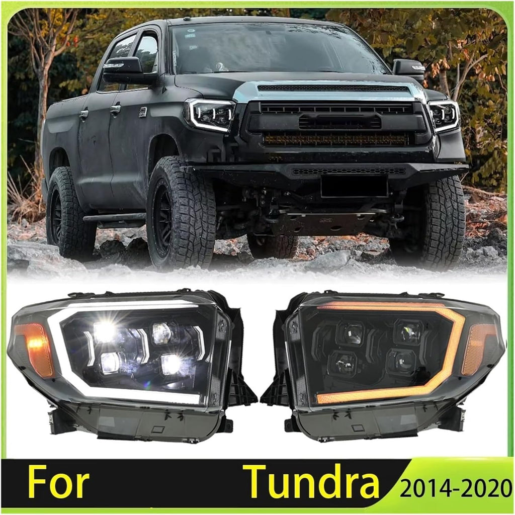 Lamp Car Head Light LED Headlight Compatible With Toyota Tundra 2014 2015 2016 2017 2018 2019 2020