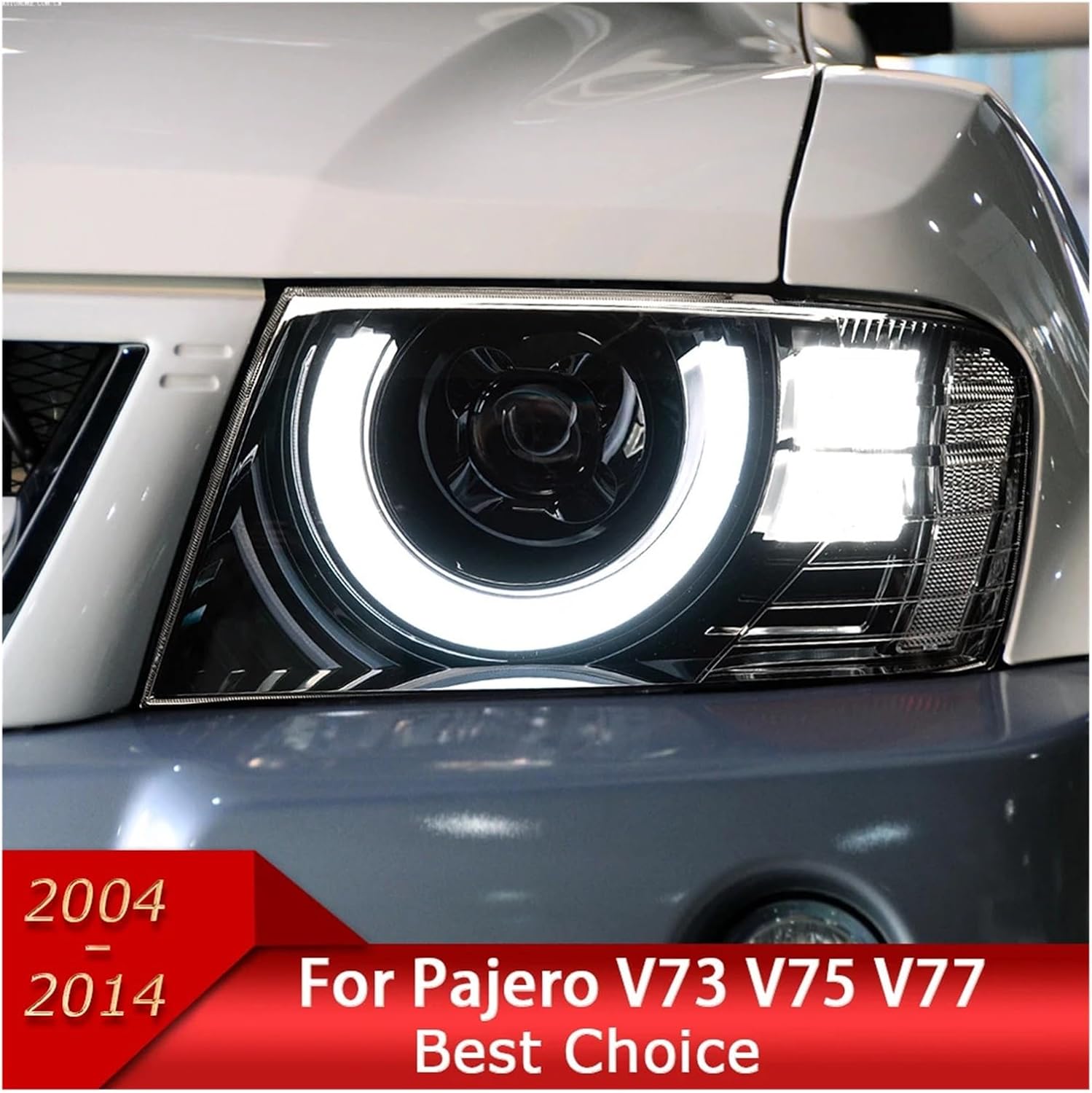 Car Lights Compatible With Pajero V73 V75 V77 Montero Shogun 2004-2014 LED Auto Headlight Assembly Upgrade Defender Design Accessories
