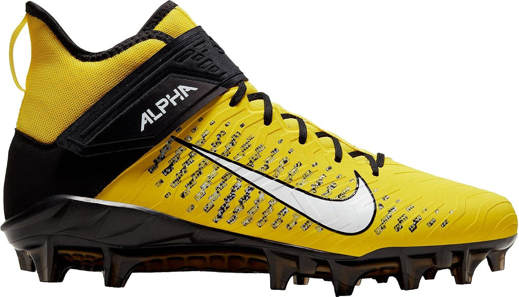 Nike Men's Alpha Menace Pro 2 D Football Cleats - Black/White,7M US