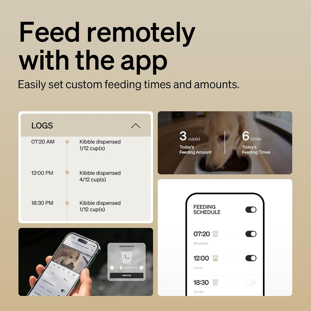 PETLIBRO Automatic Cat Feeder with Camera, 1080P HD & Night Vision, 5GHz/2.4GHz WiFi & Cam Smart Pet Feeder with App Control, 2-Way Audio, Motion Alerts for Cats & Dogs, Stainless Steel Single Tray