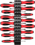 TEKTON Phillips and Slotted Screwdriver Set with Modular Organizers - 4 Inch Shanks, 14-Piece (#0 - #4, 3-14 mm) | DWZ90107