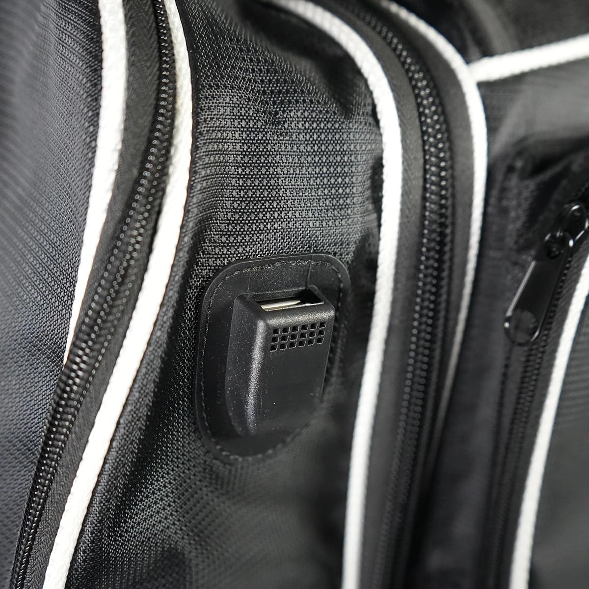 ELITE Deluxe 3 Ball Roller Bowling Bag with 5' Smooth Wheels - 4 Large Accessory Pockets, Shoe Compartment, Extendable Handle - USB Charging Port
