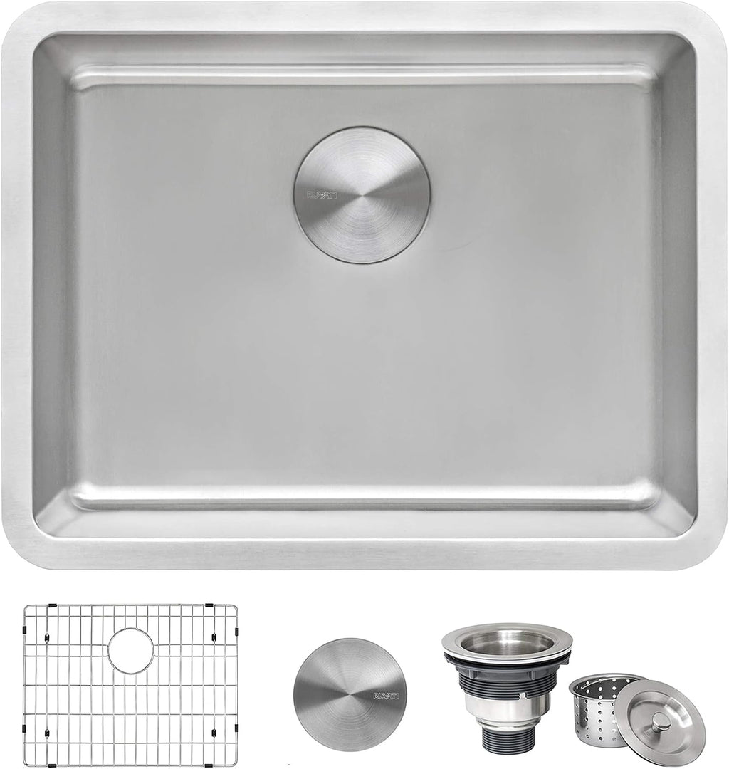 Ruvati 23-inch Undermount Bar Prep Kitchen Sink 16 Gauge Stainless Steel Single Bowl - RVM5908