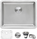 Ruvati 23-inch Undermount Bar Prep Kitchen Sink 16 Gauge Stainless Steel Single Bowl - RVM5908