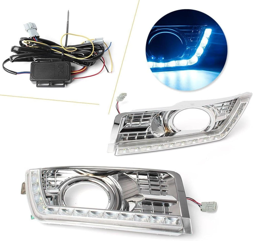 Fog Lights Fog Turn Signals Light Daytime Running Driving Lamp For Cadillac For SRX 2012-2016 Pair Car Blinker Indicators 3 Colors Lighting