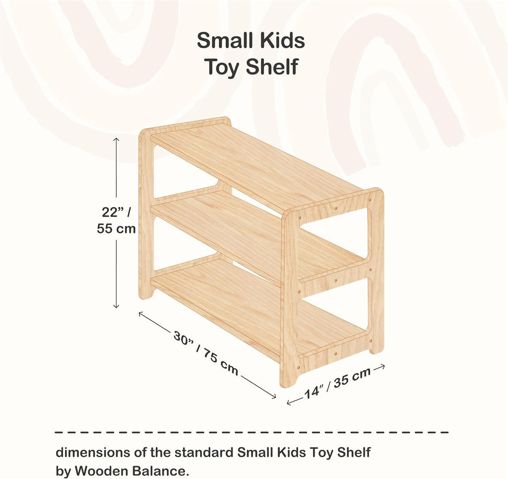 Montessori Bookshelf + Small Toy Shelf + Corner Toy Shelf, Wooden Shelf, Kids Bookcase, Toy Storage, Kids Furniture, Montessori Shelf (SET of 3 Shelves)