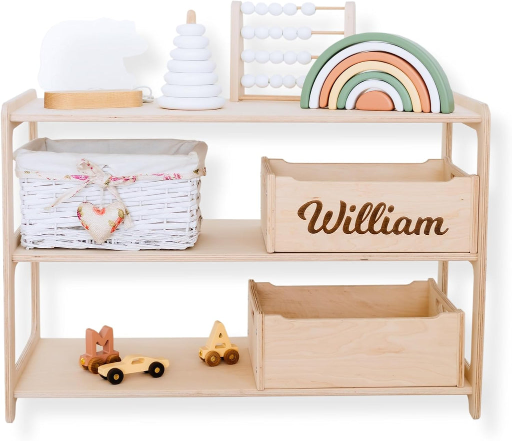 Montessori Bookshelf + Small Toy Shelf + Corner Toy Shelf, Wooden Shelf, Kids Bookcase, Toy Storage, Kids Furniture, Montessori Shelf (ONLY Toy Shelf)