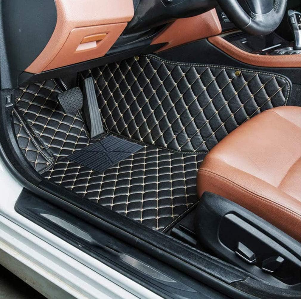 Car Floor Mats for Tesla - Model S 2014-2018 Full Coverage Foot Pad All Weather Anti-Slip Waterproof Dustproof Custom Luxury Interior Protection Auto Carpet QUUFAA (Beige,Model S 2018 Year)