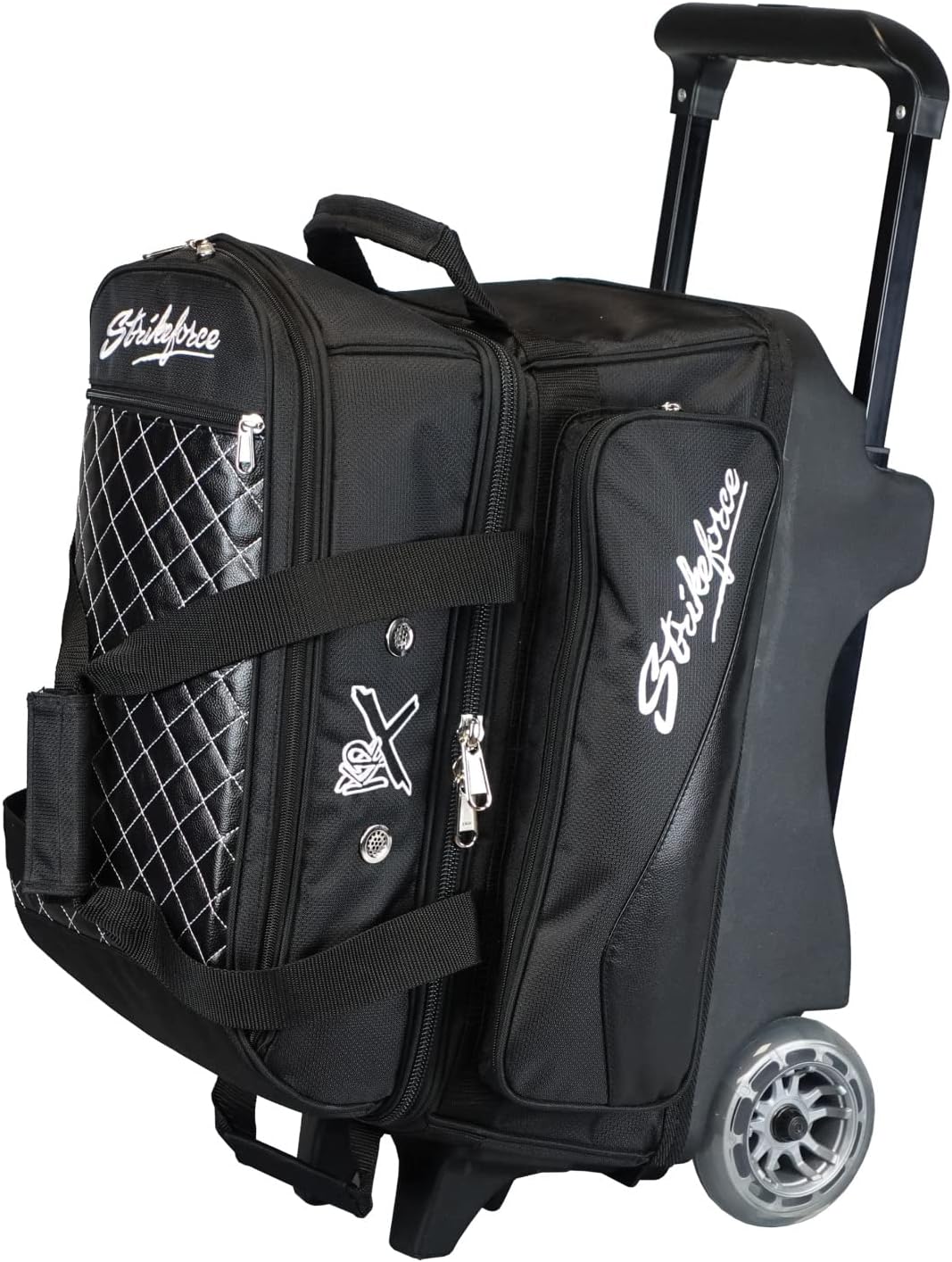 KR Strikeforce Royal Flush Double Roller Bowling Bag with Deluxe Features and Smooth Ride
