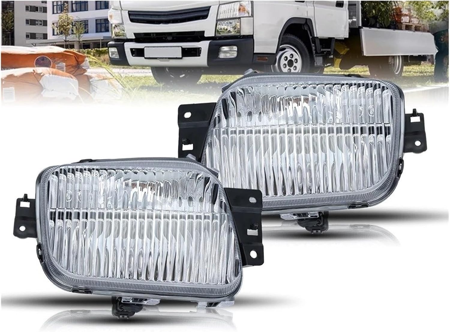 Work Light Car Fog Lights for Mitsubishi for Canter for Fuso FE FG 2012 2013 2014-2018 Foglamp Light Headlights Indicator Lamp Assembly Fog Light(1 Pair)