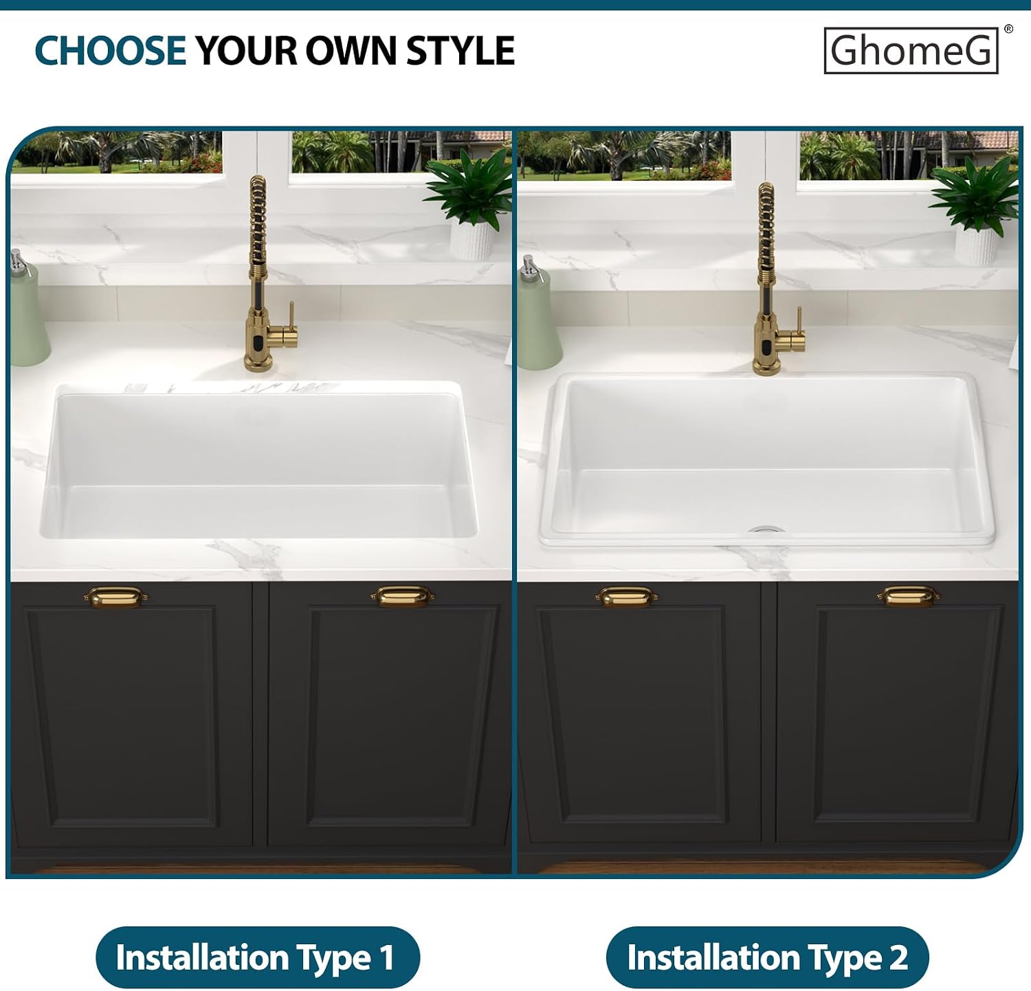 32 White Undermount Kitchen Sink Porcelain 32x19x10 Inch Dual Mount White Single Bowl Ceramic Kitchen Sink - Brushed Drain Strainer