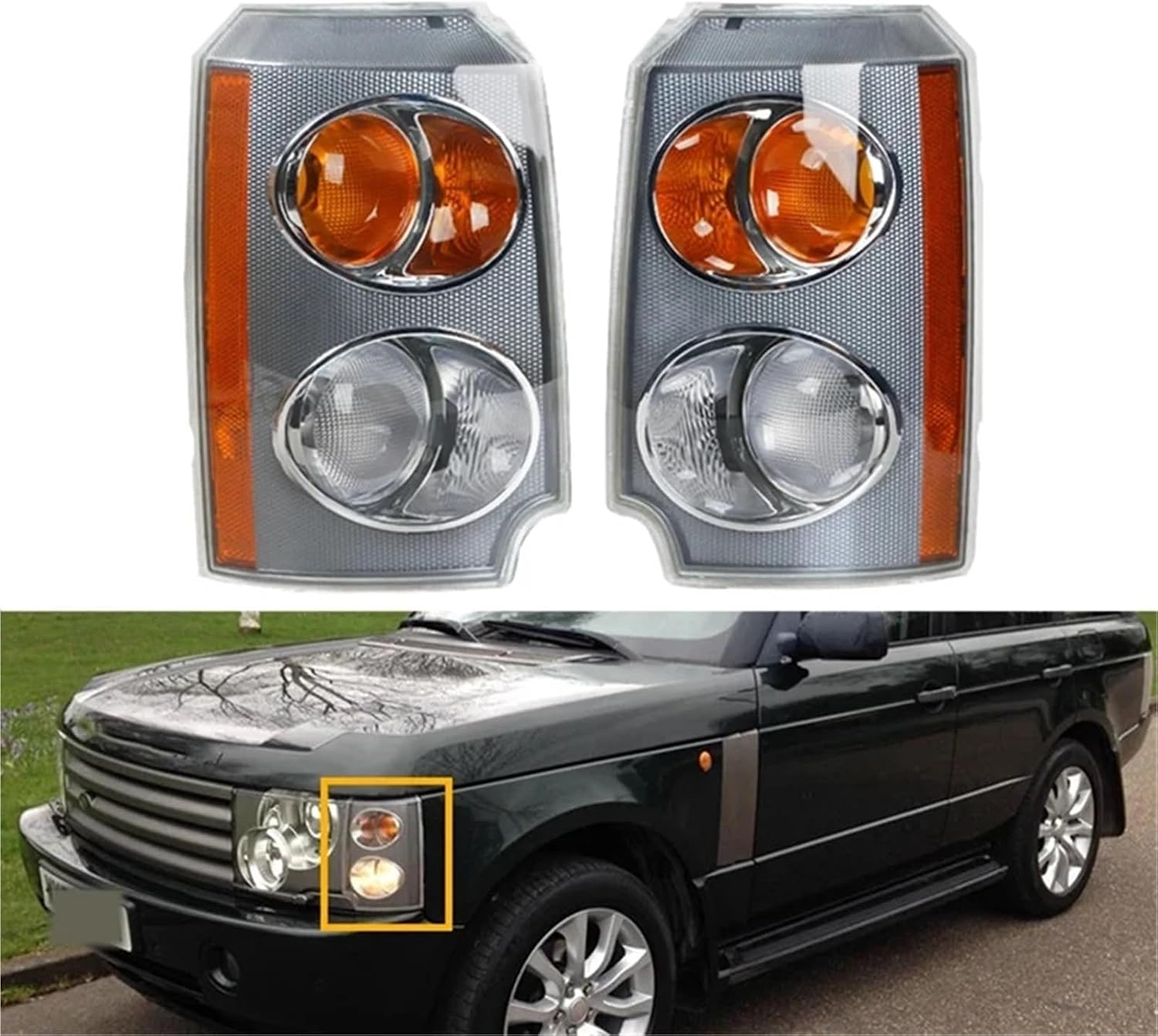 Wing Mirror Indicator Light Car Corner Light Side Turn Signal Lamp For Land For Rover For Range For Rover L322 2003-2005 Front Headlight Indicator Light