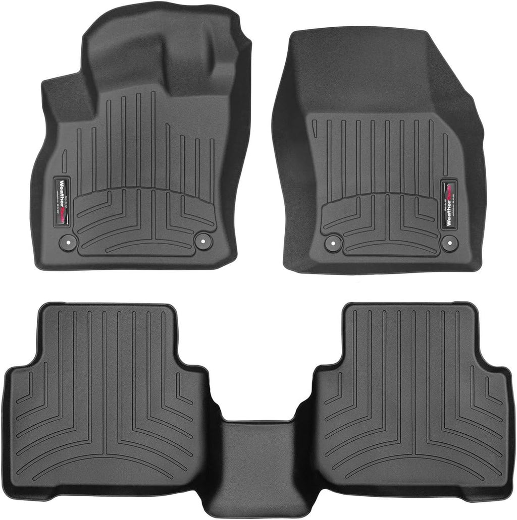 WeatherTech Custom Fit FloorLiners for Audi Q3-1st & 2nd Row (441544-1-2), Black