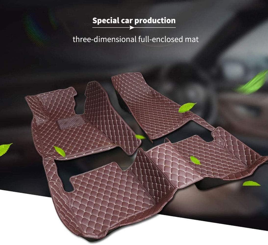 Car Floor Mats for Tesla - Model S 2014-2018 Full Coverage Foot Pad All Weather Anti-Slip Waterproof Dustproof Custom Luxury Interior Protection Auto Carpet QUUFAA (Black Red,Model S 2014 Year)